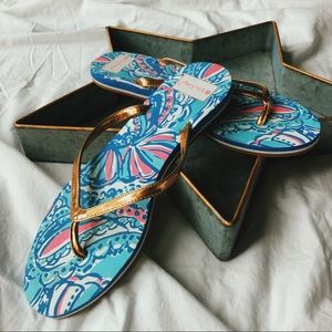 LILY PULITZER SIZE 9 FLIP FLOPS